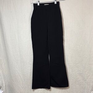 Aritzia Babaton Black Flared Stretch Knit Pants • Size XXS • NWOT